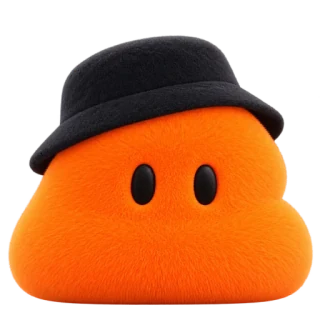 blazing orange in a bucket hat